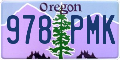 OR license plate 978PMK