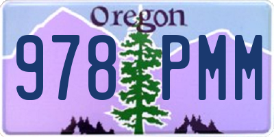 OR license plate 978PMM