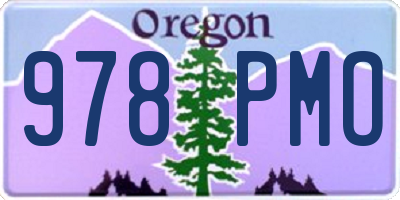 OR license plate 978PMO