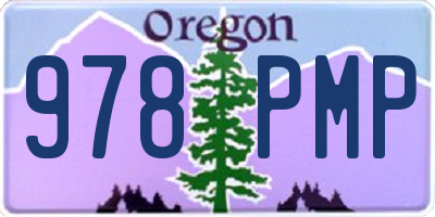 OR license plate 978PMP