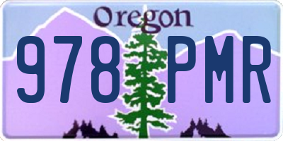 OR license plate 978PMR