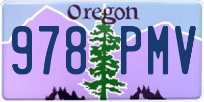 OR license plate 978PMV