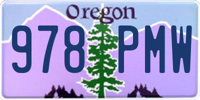 OR license plate 978PMW
