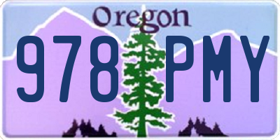 OR license plate 978PMY