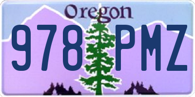 OR license plate 978PMZ