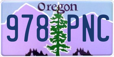 OR license plate 978PNC