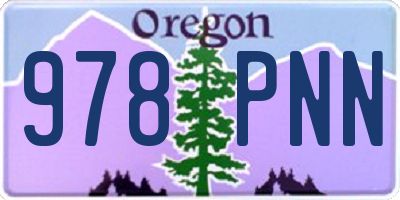OR license plate 978PNN