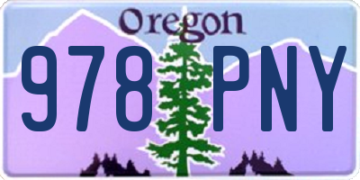 OR license plate 978PNY
