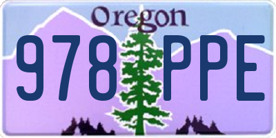 OR license plate 978PPE