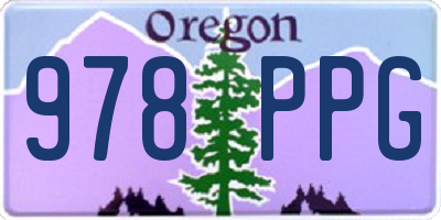 OR license plate 978PPG