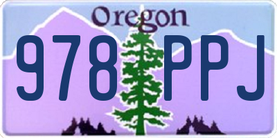 OR license plate 978PPJ