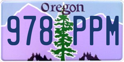 OR license plate 978PPM