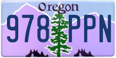 OR license plate 978PPN