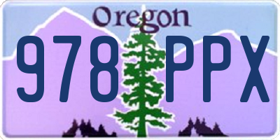 OR license plate 978PPX