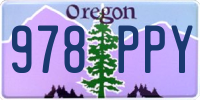 OR license plate 978PPY