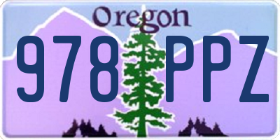 OR license plate 978PPZ