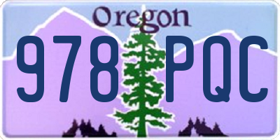 OR license plate 978PQC
