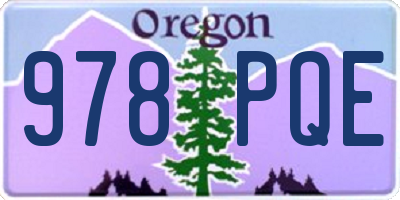 OR license plate 978PQE
