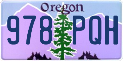 OR license plate 978PQH