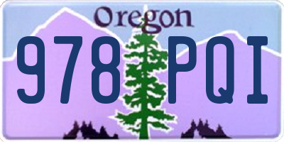 OR license plate 978PQI