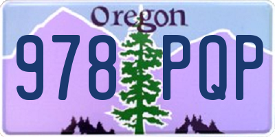 OR license plate 978PQP