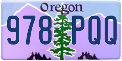 OR license plate 978PQQ