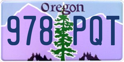 OR license plate 978PQT