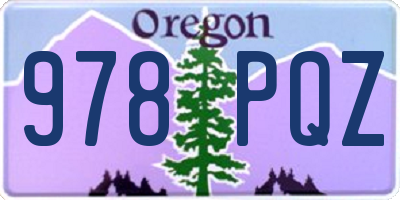 OR license plate 978PQZ