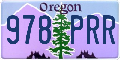 OR license plate 978PRR