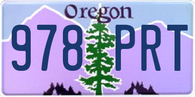 OR license plate 978PRT