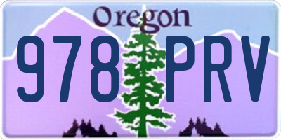 OR license plate 978PRV
