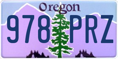OR license plate 978PRZ
