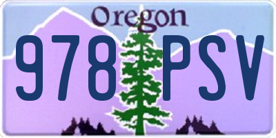 OR license plate 978PSV