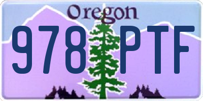 OR license plate 978PTF