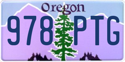 OR license plate 978PTG