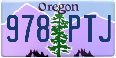 OR license plate 978PTJ