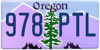 OR license plate 978PTL