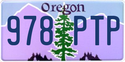 OR license plate 978PTP
