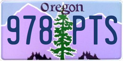 OR license plate 978PTS