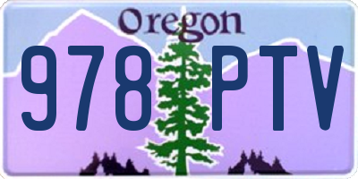 OR license plate 978PTV
