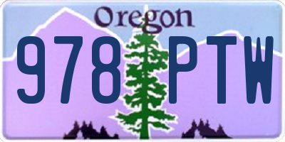 OR license plate 978PTW