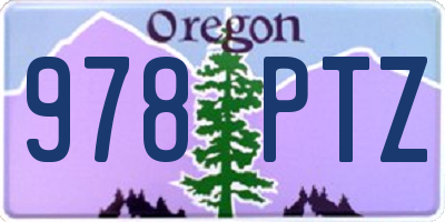 OR license plate 978PTZ