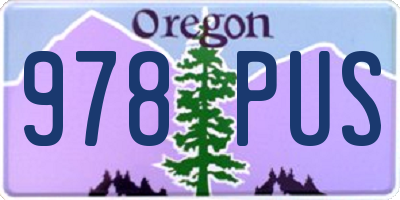 OR license plate 978PUS