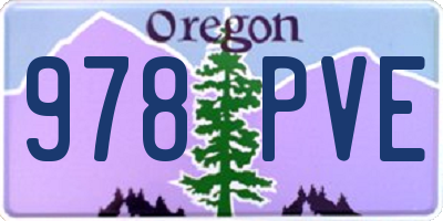OR license plate 978PVE