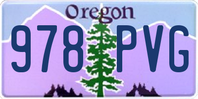 OR license plate 978PVG