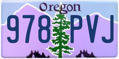 OR license plate 978PVJ