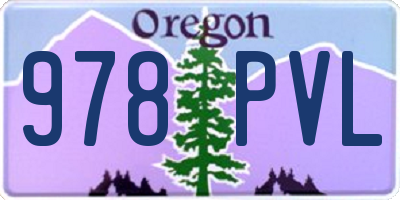 OR license plate 978PVL