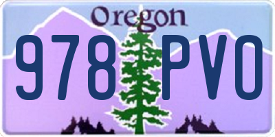 OR license plate 978PVO