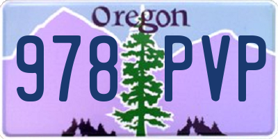 OR license plate 978PVP