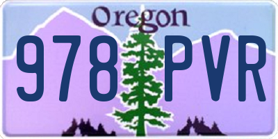 OR license plate 978PVR